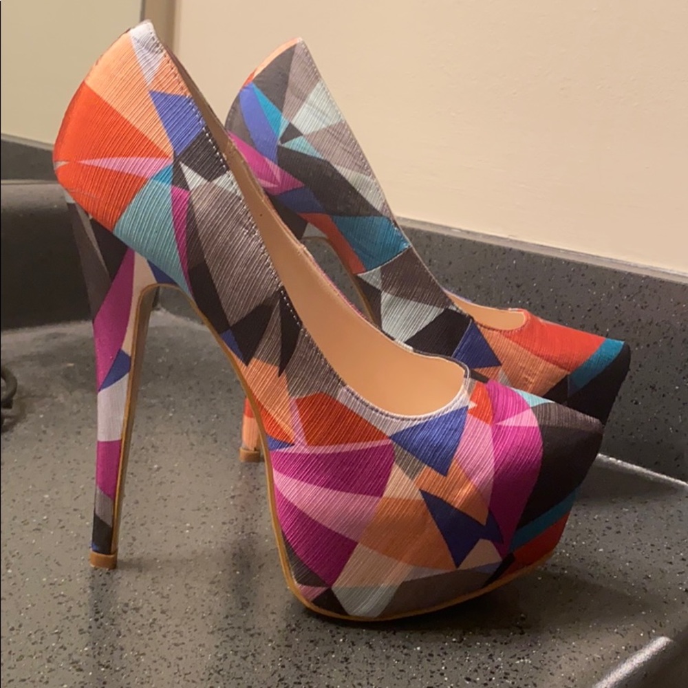Multi-Colored Platform Shoes